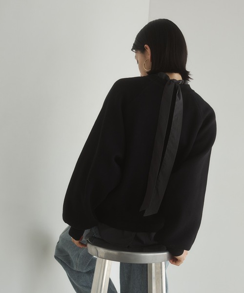 hunch（ハンチ）の「【WEB限定/別注】スウェットライク 無地ニット（ニット/セーター・レディース・ブラウン/アイボリー/ブラック・FREE）」の11枚目の写真