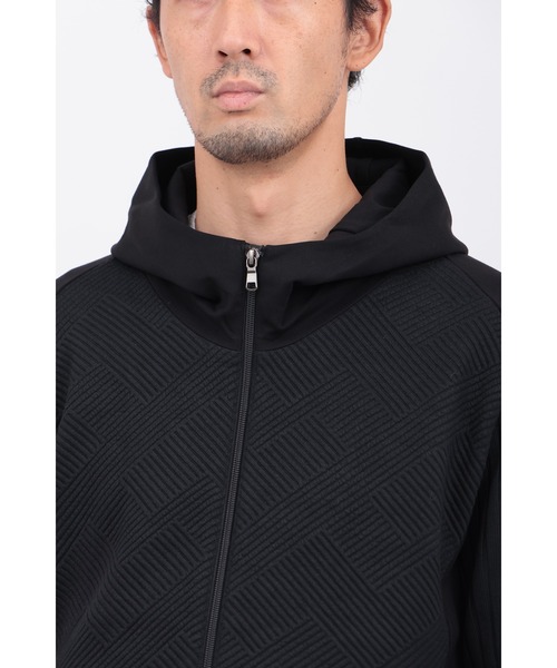 HIGH STREET(ハイストリート)の「ニットコンビフーディーBL(ブルゾン・メンズ・ホワイト/ブラック・SMALL/MEDIUM/LARGE/LL)」の10枚目の写真