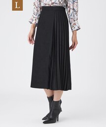 【L】【ウォッシャブル】ストレッチスエードスカート