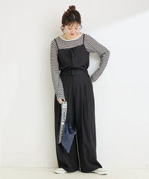 B.C STOCK（ベーセーストック）の「ウォッシャブル / 梳毛ライクキャミオールインワン（つなぎ/オールインワン）」