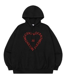 ◇MUCENT◇ブランド直輸入正規品/MUCENT ハートレタリングフードTシャツ MUCENT HEART LETTERING HOOD T
