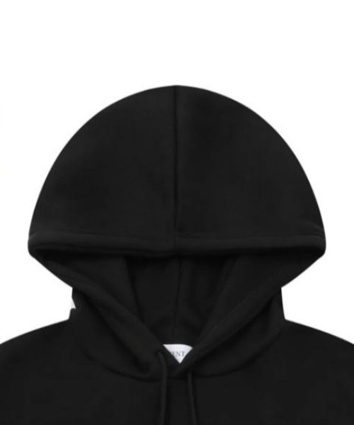 MUCENT(ムセント)の「【MUCENT】ブランド直輸入正規品/MUCENT ハートレタリングフードTシャツ MUCENT HEART LETTERING HOOD T(パーカー・レディース・レッド/ブラック/グレー・FREE)」の4枚目の写真