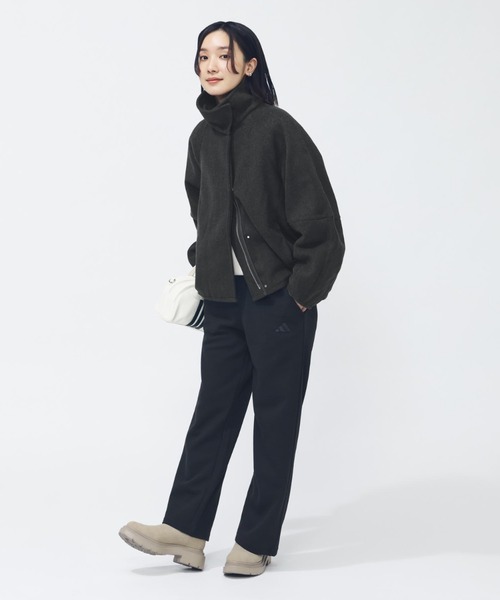 adidas(アディダス)の「【別注】アディダス adidas ラックスフロー オールデイズ ルーズフィット ウール風のウーブンジャケット 限定コラボ(ブルゾン・レディース・ダークグレー/ピンク・L/XL/S/M)」の14枚目の写真