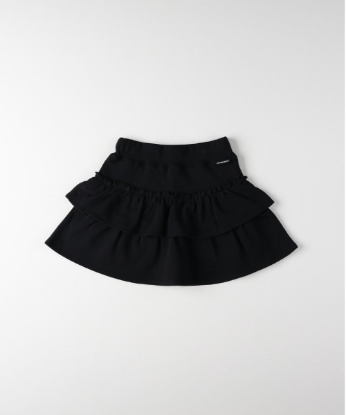 Right-on（ライトオン）の「【VIVIAN BLUE】裏毛ティアードミニスカート（ティアードデザイン/ラメ入り素材/インナーパンツ付き/華やかカジュアル）（スカート・キッズ・グレー/ブラック・130/140/150/160）」の2枚目の写真