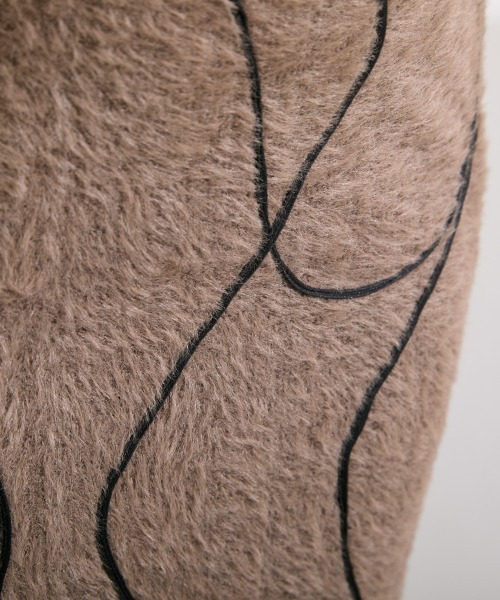 SMILE LAND（スマイルランド）の「＜大きいサイズ＞コード刺しゅうシャギースカート（ゆったりヒップ）（スカート・レディース・モカ/ブラック系・L/LL/3L/4L/5L）」の18枚目の写真