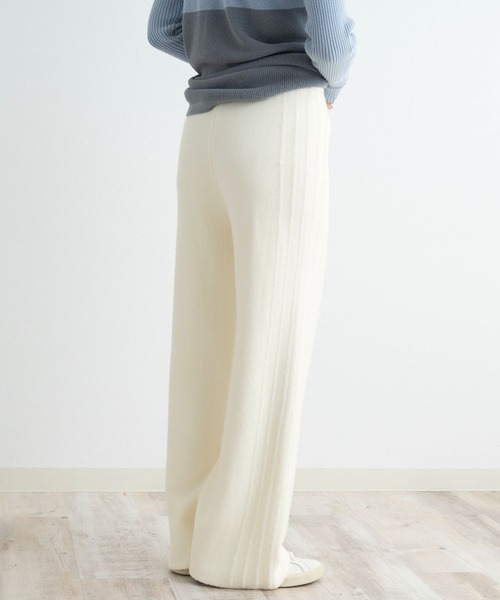 ETERNITY SELECT（エタニティ セレクト）の「裏起毛 サイドフリンジ ニットパンツ [レディース]（その他パンツ・レディース・ホワイト/モカ・FREE）」の5枚目の写真