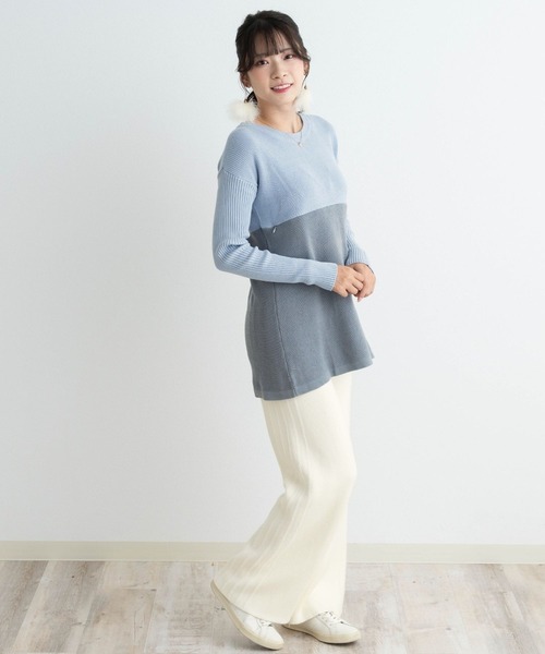 ETERNITY SELECT（エタニティ セレクト）の「裏起毛 サイドフリンジ ニットパンツ [レディース]（その他パンツ・レディース・ホワイト/モカ・FREE）」の9枚目の写真