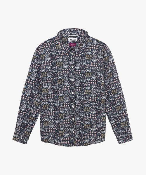 AIGLE(エーグル)の「【LIBERTY】 ロングスリーブシャツ(シャツ/ブラウス・レディース・モスグリーン/ネイビー・38/40/36)」の9枚目の写真