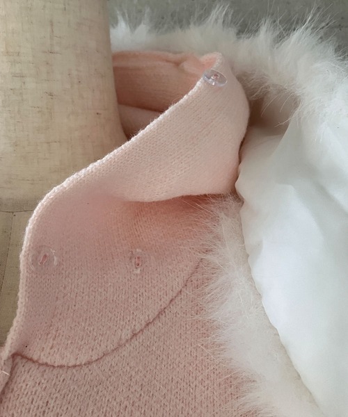 セール】ポケットリボン 2WAYファー フードニットパーカー（パーカー