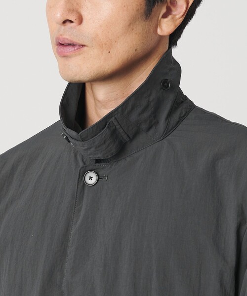 BEAUTY&YOUTH UNITED ARROWS（ビューティーアンドユースユナイテッドアローズ）の「PERTEX ナイロン バルマカーン コート 撥水機能（ステンカラーコート・メンズ・ダークグレー/ベージュ/ブラック・S/XL/L/M）」の4枚目の写真