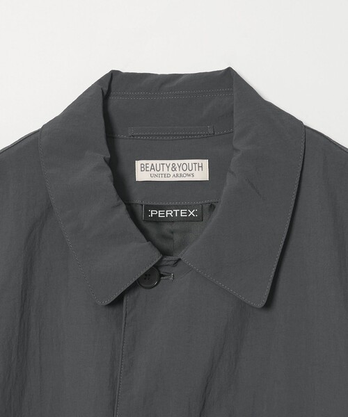 BEAUTY&YOUTH UNITED ARROWS（ビューティーアンドユースユナイテッドアローズ）の「PERTEX ナイロン バルマカーン コート 撥水機能（ステンカラーコート・メンズ・ダークグレー/ベージュ/ブラック・S/XL/L/M）」の7枚目の写真