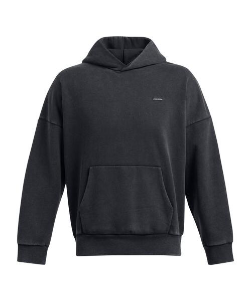 UNDER ARMOUR(アンダーアーマー)の「UAアイコン ヘビーウェイト フリース ウォッシュ オーバーサイズ フーディー(ライフスタイル/メンズ)(スウェット・メンズ・ブラック・3XL/L/S/M)」の4枚目の写真