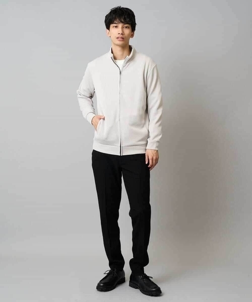 a.v.v（アーヴェヴェ）の「【イージーケア/毛玉になりにくい】アゼダブルフェイススタンドカラーカーディガン【ストレッチ/洗濯機で洗える】（カーディガン/ボレロ・メンズ・ライトグレー/ブラック・46/48/50）」の18枚目の写真