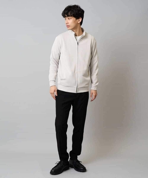 a.v.v（アーヴェヴェ）の「【イージーケア/毛玉になりにくい】アゼダブルフェイススタンドカラーカーディガン【ストレッチ/洗濯機で洗える】（カーディガン/ボレロ・メンズ・ライトグレー/ブラック・46/48/50）」の19枚目の写真