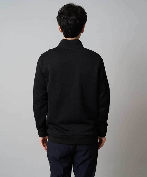 a.v.v（アーヴェヴェ）の「【イージーケア/毛玉になりにくい】アゼダブルフェイススタンドカラーカーディガン【ストレッチ/洗濯機で洗える】（カーディガン/ボレロ・メンズ・ライトグレー/ブラック・46/48/50）」の4枚目の写真