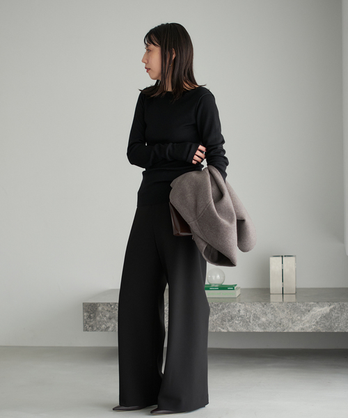 plage（プラージュ）の「《追加》Bias Relax パンツ 6（その他パンツ・レディース・ブラック/ベージュ/ブラウン・38/36/34）」の17枚目の写真