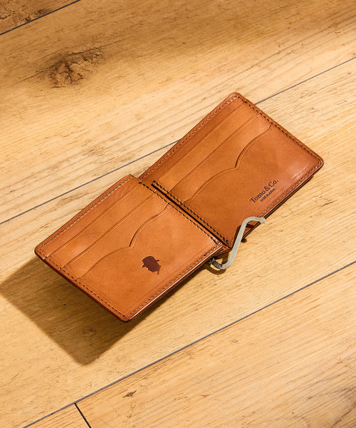 Tomo&Co トモアンドシーオー / PULL TAB MONEY CLIP WALEET タンニン