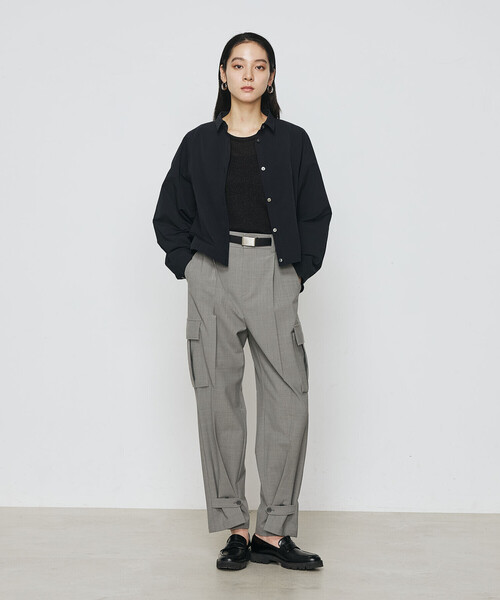 Gabardine K.T（ギャバジンケーティー）の「ラメテレコ タンクトップ（タンクトップ・レディース・ライトグレー/ライトベージュ/サックスブルー・9号/11号）」の11枚目の写真