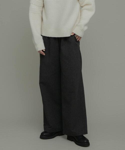 URBAN RESEARCH Sonny Label（アーバンリサーチサニーレーベル）の「『WEB限定』ツイードイージーパンツ（その他パンツ・レディース・ブラック/グレー・38/36）」の2枚目の写真