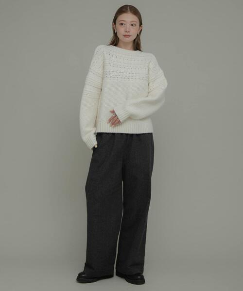 URBAN RESEARCH Sonny Label（アーバンリサーチサニーレーベル）の「『WEB限定』ツイードイージーパンツ（その他パンツ・レディース・ブラック/グレー・38/36）」の12枚目の写真