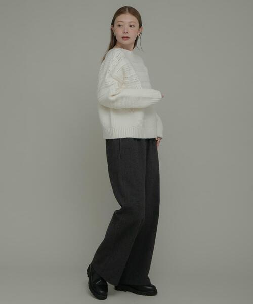 URBAN RESEARCH Sonny Label（アーバンリサーチサニーレーベル）の「『WEB限定』ツイードイージーパンツ（その他パンツ・レディース・ブラック/グレー・38/36）」の13枚目の写真