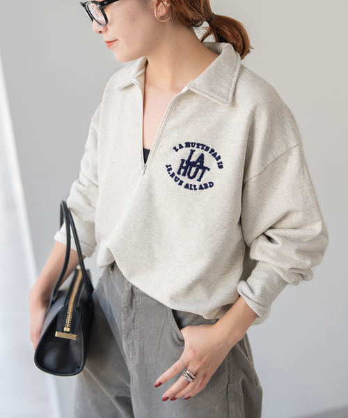 セール】La Hutte / ラ ユット ハーフジップスウェット（スウェット