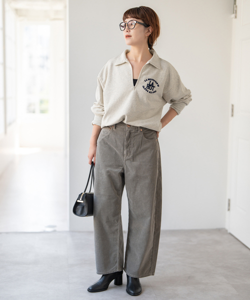 Spick & Span(スピックアンドスパン)の「La Hutte / ラ ユット ハーフジップスウェット(スウェット・レディース・チャコールグレー/アイボリー・FREE)」の19枚目の写真