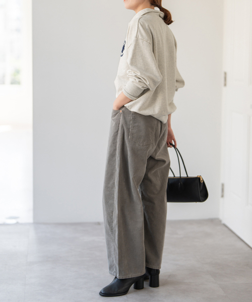 Spick & Span(スピックアンドスパン)の「La Hutte / ラ ユット ハーフジップスウェット(スウェット・レディース・チャコールグレー/アイボリー・FREE)」の12枚目の写真