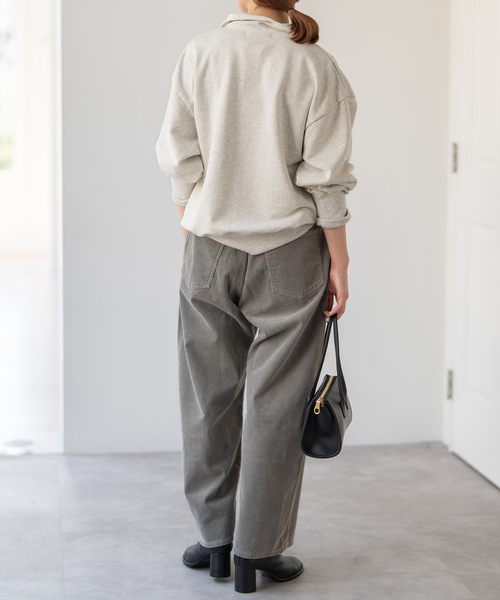 Spick & Span(スピックアンドスパン)の「La Hutte / ラ ユット ハーフジップスウェット(スウェット・レディース・チャコールグレー/アイボリー・FREE)」の13枚目の写真
