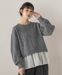 【WEB限定】メランジライク天竺ニット≪手洗い可能≫