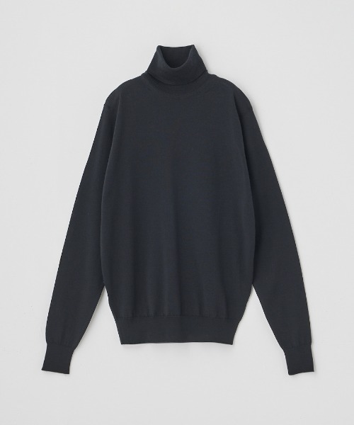 【新品】✳︎期間限定お値下げ中✳︎ JOHN SMEDLEY/長袖ニット／黒/M タートルネック長袖ニットプルオーバー（ニット/セーター）｜JOHN