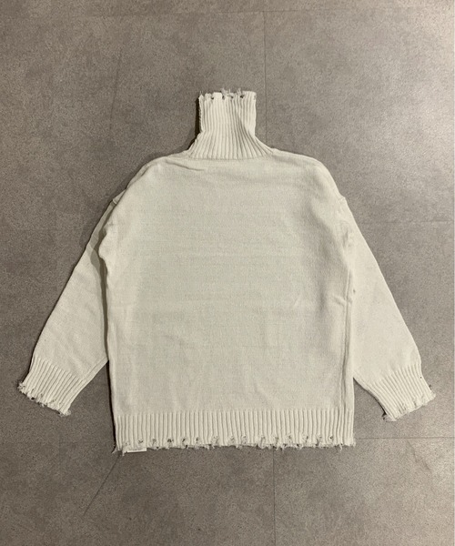 link lot(リンクロット)の「デストロイ加工 ルーズシルエット タートルネックニット(ニット/セーター・メンズ・ホワイト・M)」の22枚目の写真