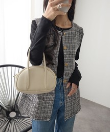 ReDial（リダイアル）の「ツイード調ノーカラーペプラムジレ（ベスト）」