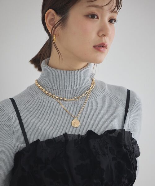 earth music&ecology（アースミュージックアンドエコロジー）の「マンテルチェーンMIXネックレス（ネックレス・レディース・ゴールド/シルバー・FREE）」の11枚目の写真