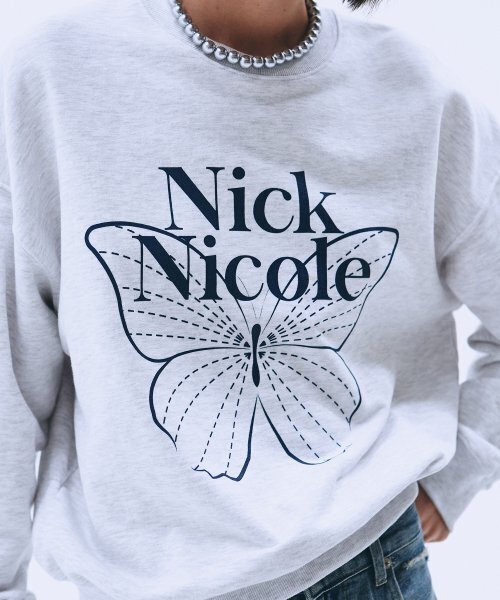 NICK&NICOLE(ニックアンドニコール)の「BUTTERFLY SIGNATURE SWEATSHIRT_MELANGE NAVY(スウェット・レディース・その他・FREE)」の3枚目の写真