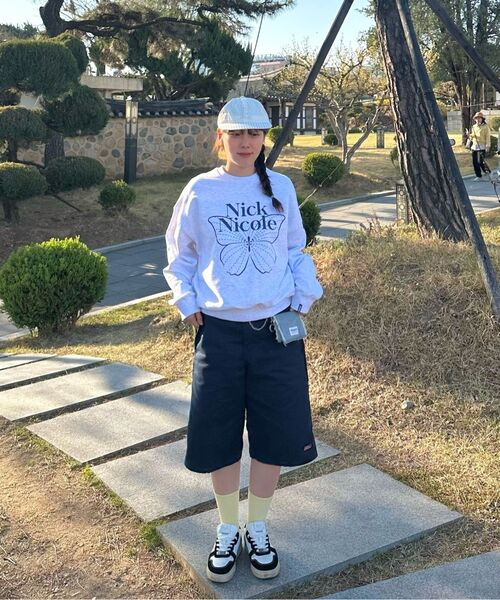 NICK&NICOLE(ニックアンドニコール)の「BUTTERFLY SIGNATURE SWEATSHIRT_MELANGE NAVY(スウェット・レディース・その他・FREE)」の4枚目の写真