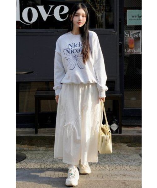 NICK&NICOLE(ニックアンドニコール)の「BUTTERFLY SIGNATURE SWEATSHIRT_MELANGE NAVY(スウェット・レディース・その他・FREE)」の8枚目の写真