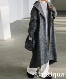 antiqua（アンティカ）の「ヘリンボーン ロングコート（テーラードジャケット）」
