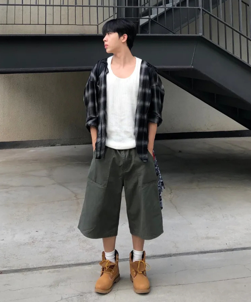 AGOD（エージーオーディー）の「カーペンター パティグツイル バミューダショーツ [ライトカーキ]（その他パンツ・レディース・その他・SMALL/MEDIUM/LARGE/X-LARGE）」の15枚目の写真