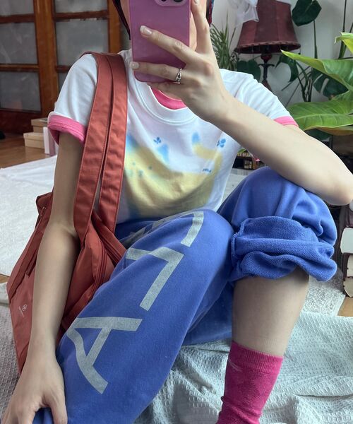 PARTIMENTO WOMEN（パルティメントウィメン）の「ベルラ76プリンテッドスウェットパンツ_ミディアムパープル（スウェットパンツ・レディース・その他・MEDIUM/SMALL）」の9枚目の写真