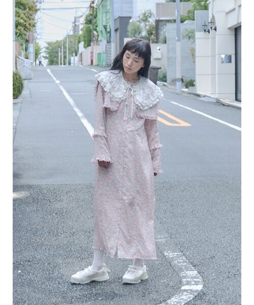 merry jenny（メリージェニー）の「BIGフラワーワンピース（ワンピース・レディース・ブルー/ラベンダー/ピンク・FREE）」の4枚目の写真