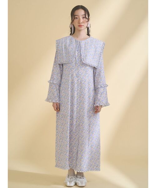 merry jenny（メリージェニー）の「BIGフラワーワンピース（ワンピース・レディース・ブルー/ラベンダー/ピンク・FREE）」の6枚目の写真