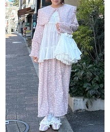 セール】flowerデコラティブカラーワンピース（ワンピース）｜merry