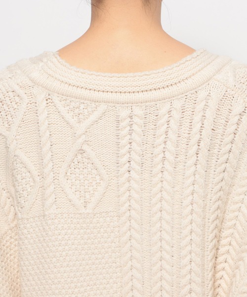 セール】【WEB限定】3ゲージケーブルニットルーズプルオーバー（ニット