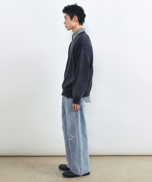 INSILENCE(インサイロンス)の「ディストロイドペインテッドデニムパンツBLUE(デニムパンツ・レディース・その他・SMALL/MEDIUM/LARGE)」の2枚目の写真