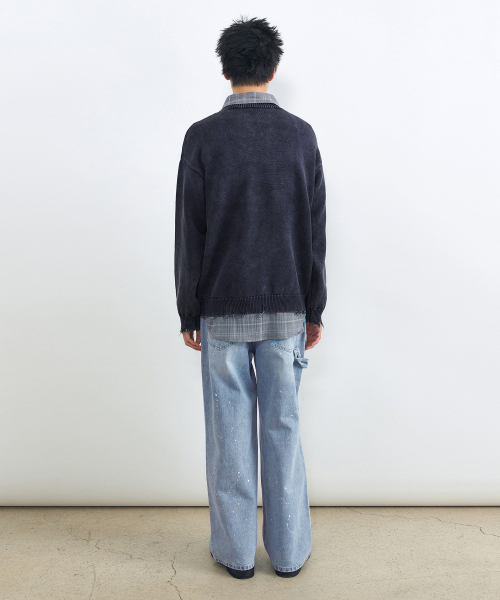 INSILENCE(インサイロンス)の「ディストロイドペインテッドデニムパンツBLUE(デニムパンツ・レディース・その他・SMALL/MEDIUM/LARGE)」の3枚目の写真
