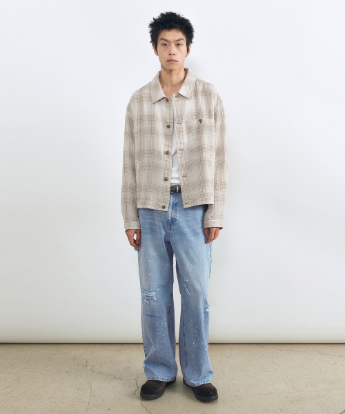 INSILENCE(インサイロンス)の「ディストロイドペインテッドデニムパンツBLUE(デニムパンツ・レディース・その他・SMALL/MEDIUM/LARGE)」の4枚目の写真