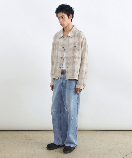 INSILENCE(インサイロンス)の「ディストロイドペインテッドデニムパンツBLUE(デニムパンツ・レディース・その他・SMALL/MEDIUM/LARGE)」の5枚目の写真