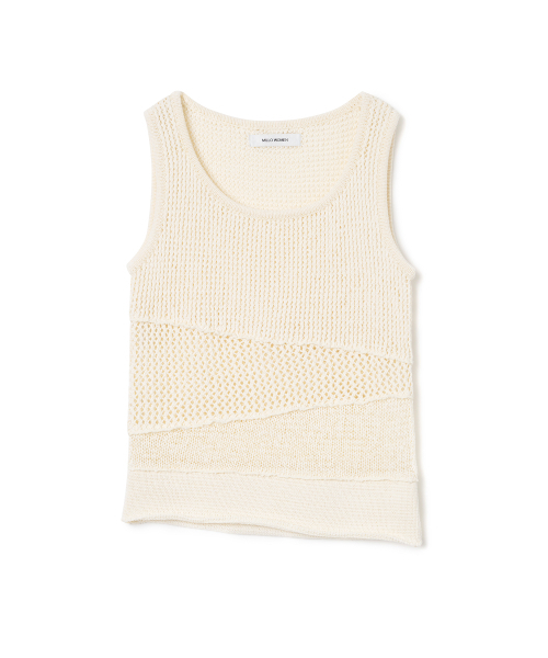 MILLO WOMEN(ミロウーマン)の「ミックスドニットスリーブレス【アイボリー】(Tシャツ/カットソー・レディース・その他・MEDIUM/SMALL)」の2枚目の写真
