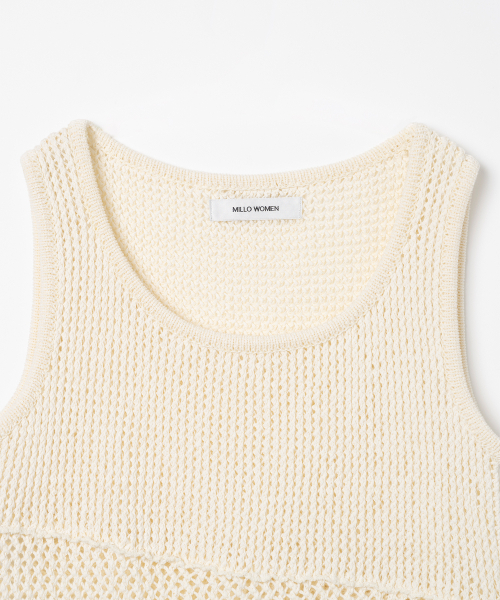 MILLO WOMEN(ミロウーマン)の「ミックスドニットスリーブレス【アイボリー】(Tシャツ/カットソー・レディース・その他・MEDIUM/SMALL)」の4枚目の写真